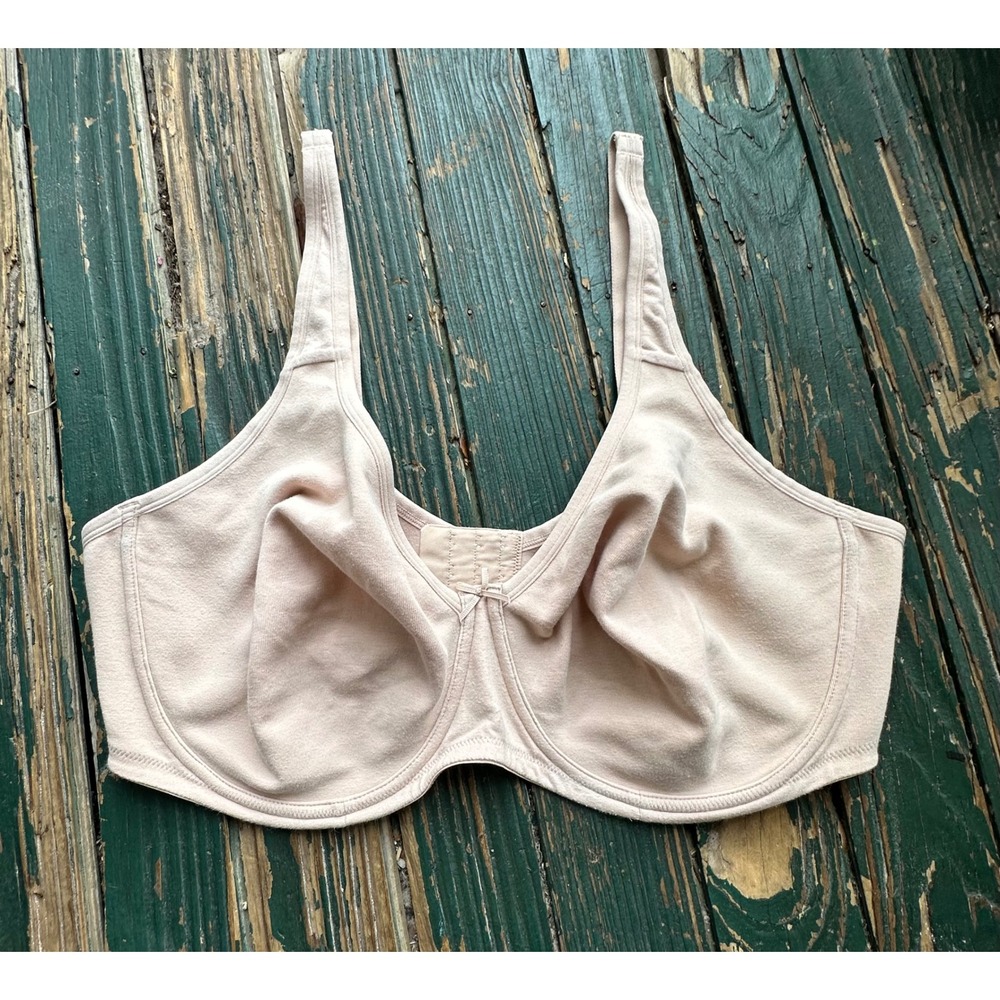 Fruit of the Loom Fit for Me Beige Cotton Underwire Bra 46DD FT813